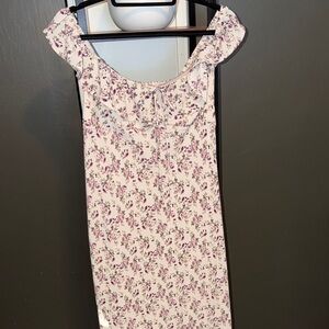 Wild Fable Floral Maxi Dress - Cream and Purple